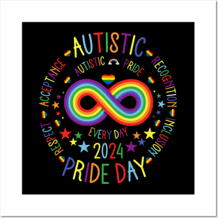 Autistic Pride Day 2024 Autism Men Women Family Kids Friends Posters and Art